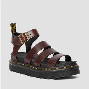 Dr. Martens Brown Blaire Women’s Brando Leather Gladiator Sandals Size 10